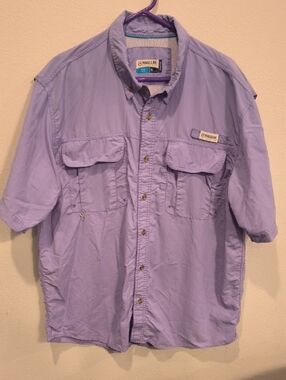 Magellan Outdoors Lavender Short-Sleeve Fishing Shirt Men's XL
